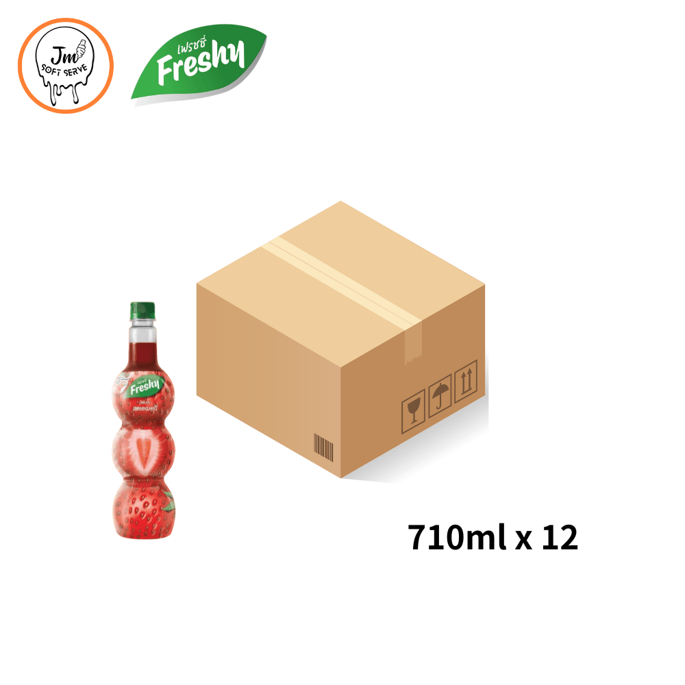 Freshy Syrup Strawberry / ไซรัปเฟรชชี่ สตรอว์เบอร์รี่ - jmsoftserve - ice cream machine thailand
