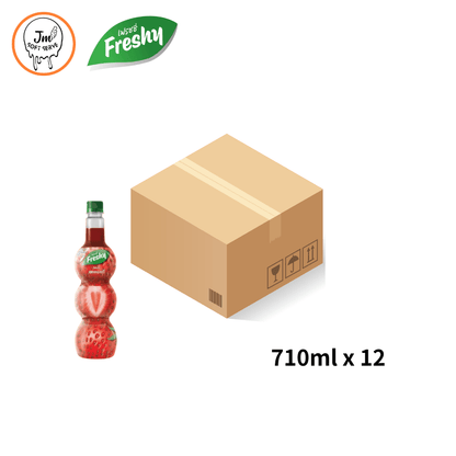 ไซรัปสตรอว์เบอร์รี Freshy สำหรับร้านเครื่องดื่มและคาเฟ่