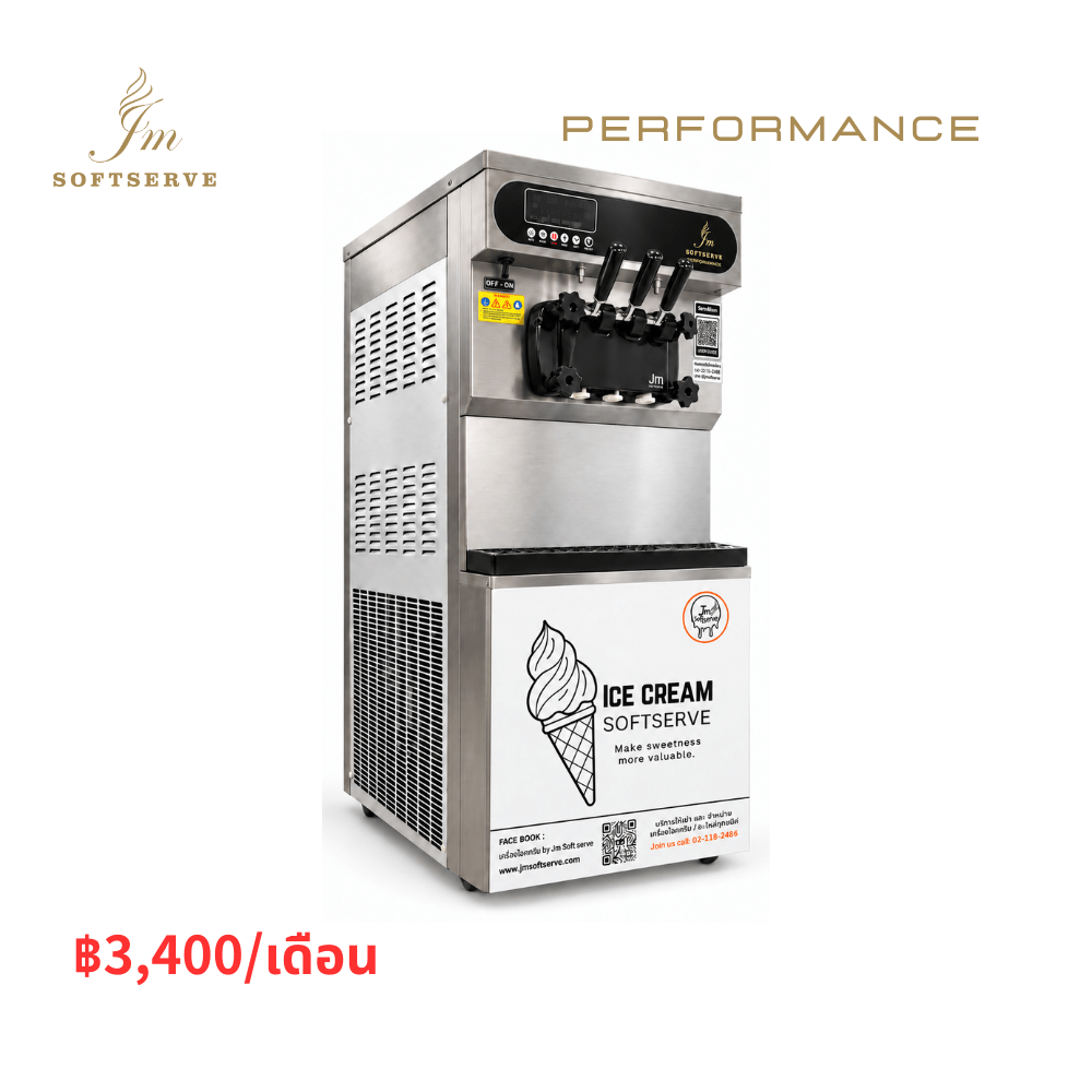 JM-P1 soft serve ice cream machine, 12-month rental averaging THB 3,400 per month