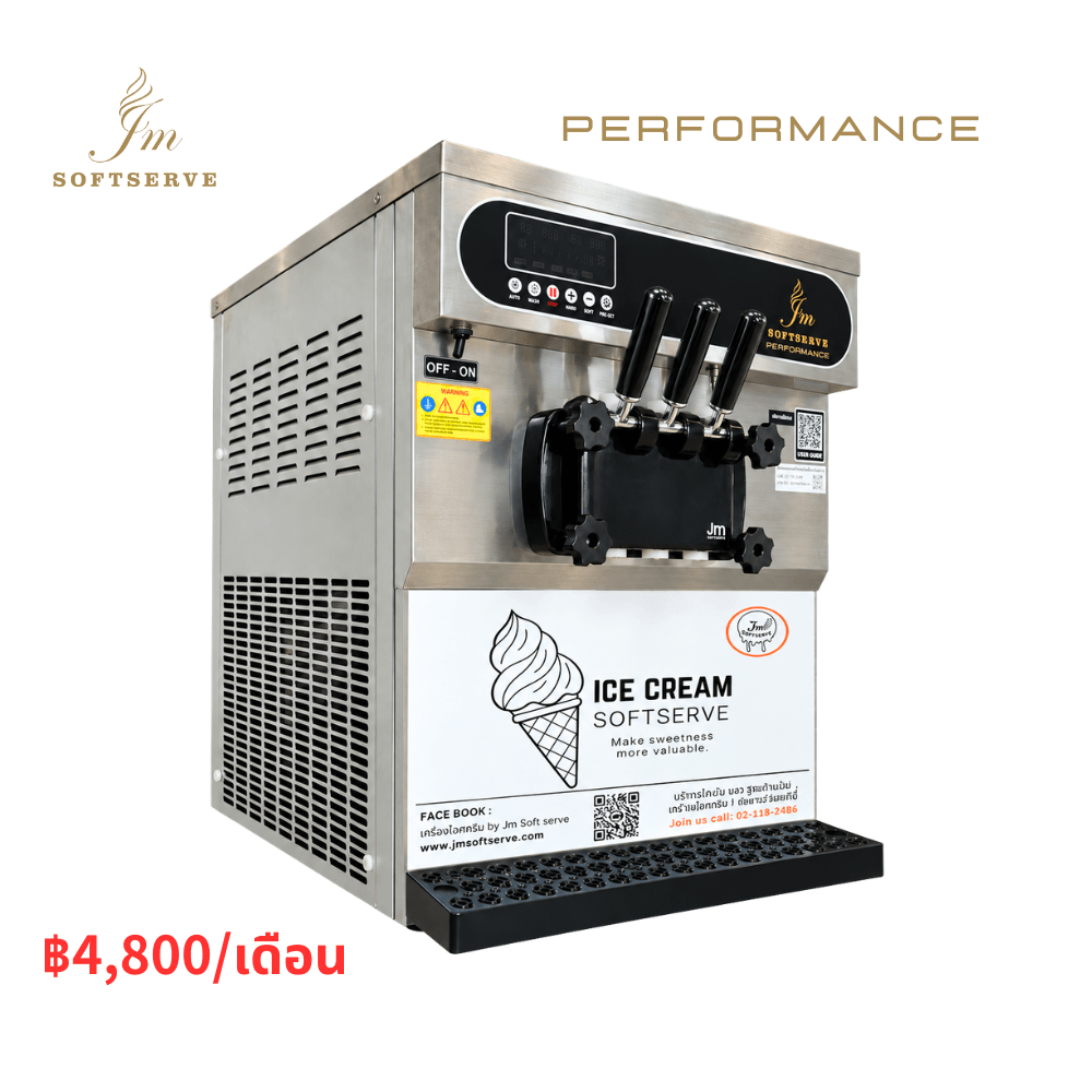 JM-P2 soft serve ice cream machine, 6-month rental averaging THB 4,800 per month